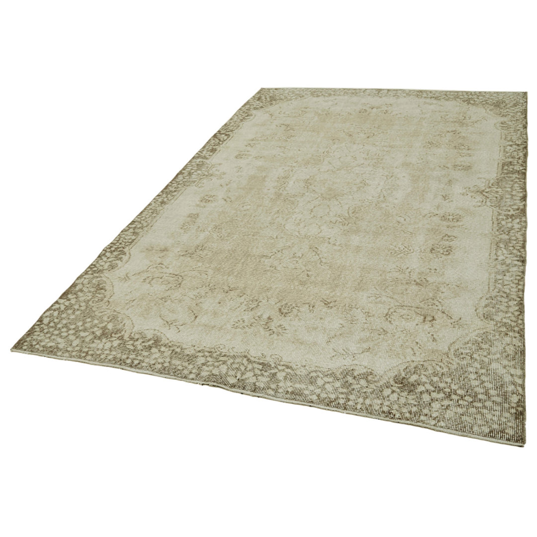 Vintage Beige Vintage Wool Handmade Area Rug