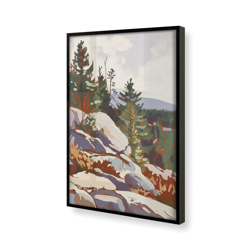 «Rocky Mountain View I», H 15,25 po x l 12,25 po , Noir satiné