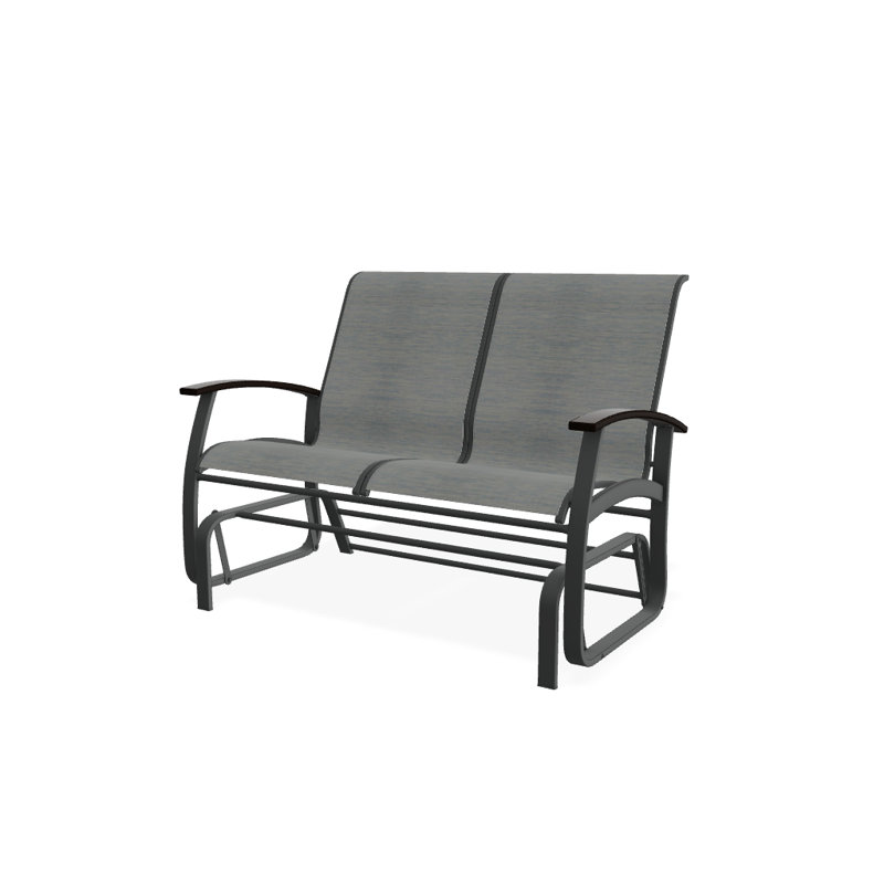 Belle Isle Outdoor Glider, Night, Kona P10, Textured Graphite