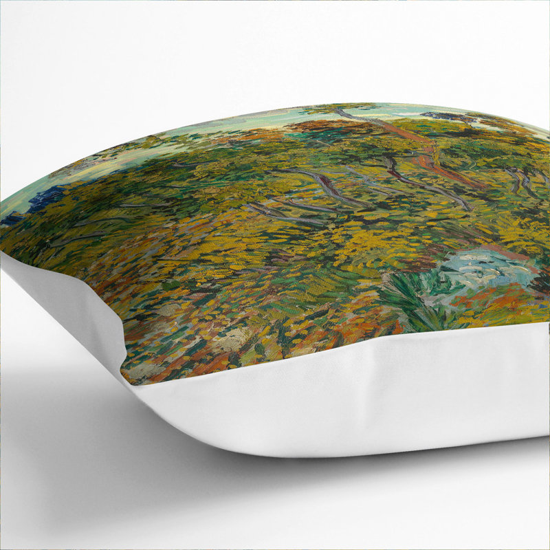 Sunset At Montmajour Square Throw Cushion, 40cm H x 40cm W x 15cm D, White