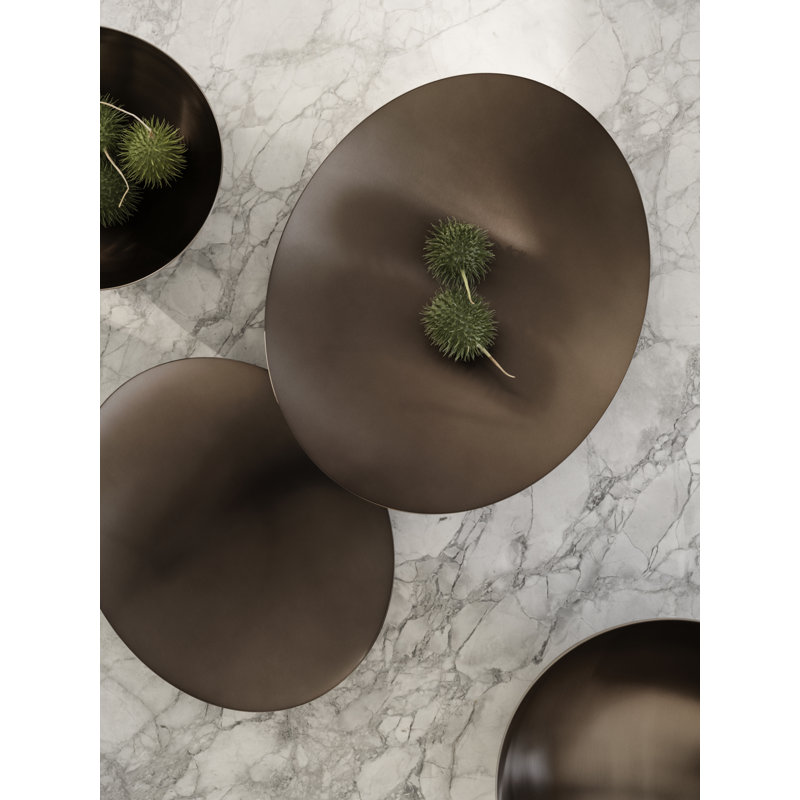 Ondea Stainless Steel Decorative Bowl, 4.13" H x 9.65" W x 9.25" D