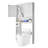 Over The Toilet Storage Cabinet For Bathroom With Adjustable Shelf White 67.4" H