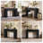 43.3" Fluted Narrow Console Table With Hidden Storage And Adjustable Shelves For Entryway, Black-371507001