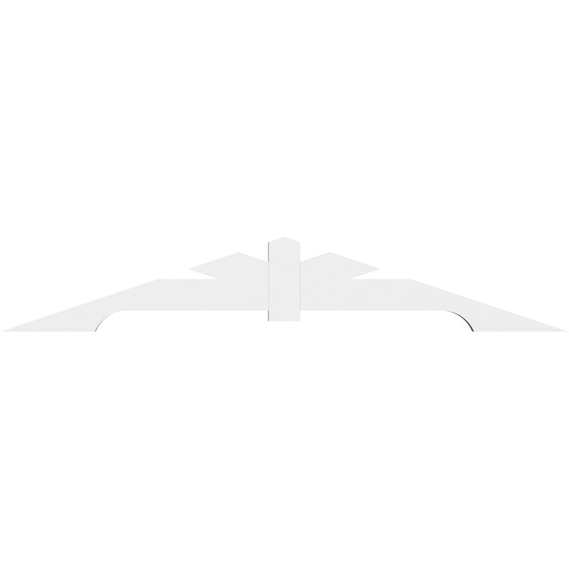 Support de pignon en PVC de qualité architecturale Vanguard, H 12 po x l 72 po (pas: 4/12), P 2 po x F 4 po