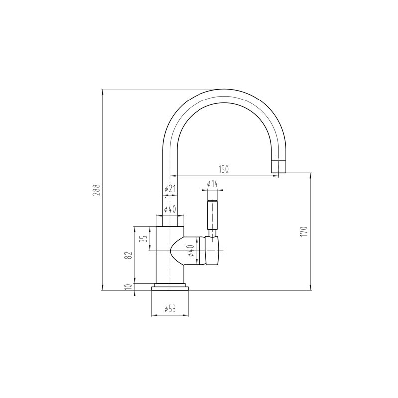 Tec Single Lever Mono Basin Mixer