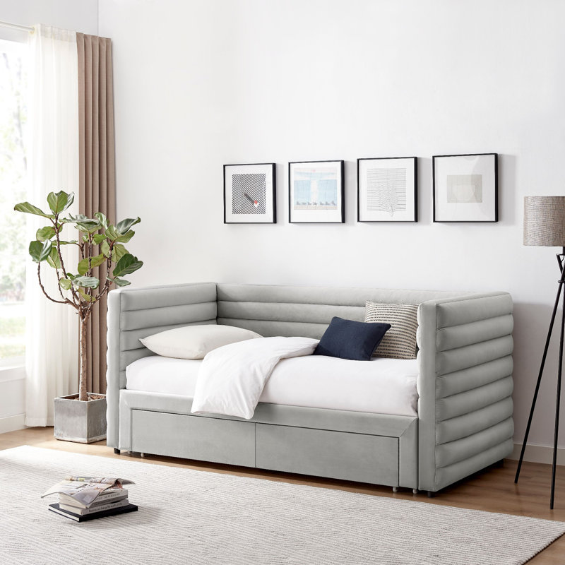 Upholstered Daybed, Grey