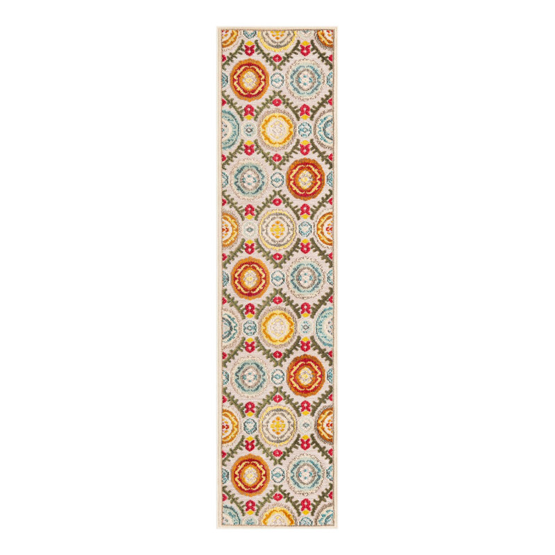 Tapis Bungalow Rose Oualida Caimin, Tapis de couloir 2 pi x 8 pi