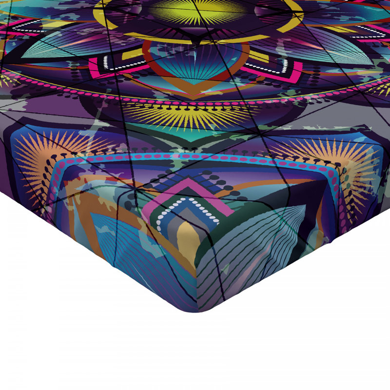 Microfiber Geometric Fitted Sheet, Full Fitted Sheet