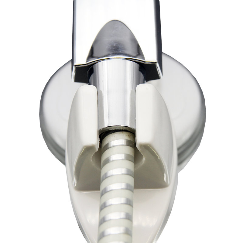 White Plastic Rust Resistant Suction Shower Head Bracket