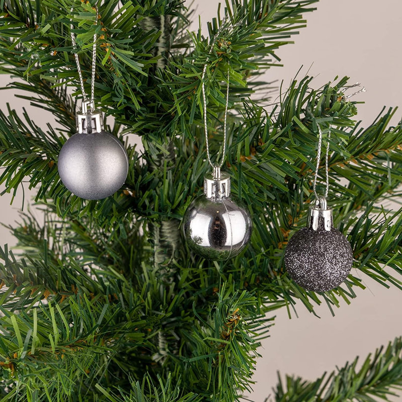3cm Polyvinyl Chloride (PVC) Ball Ornament, Grey