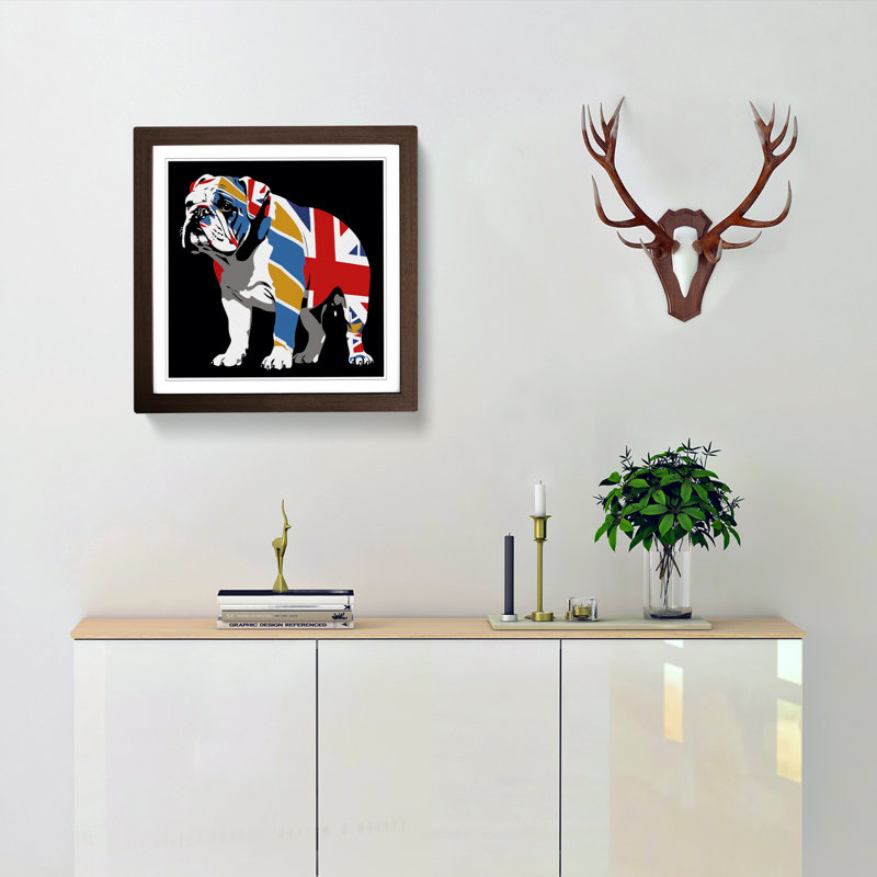 Single Picture Frame Print on Wood, Walnut