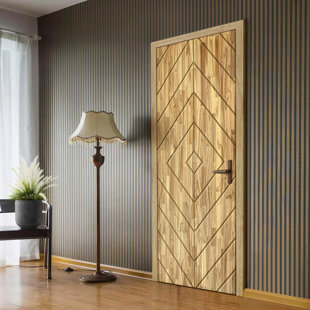 Stained Smooth Pine Wood Single Prehung Interior Door