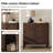 Soline Felix 32"Tall Mid-century Modern 2 Fluted Solid Wood Door with Adjustable Shelves Accent Cabinet
