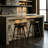Swivel Solid Wood Adjustable Height Counter Stool