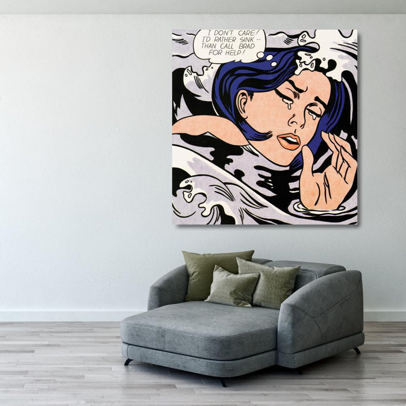 Drowning Girl MCG-L291, H 29 po x l 28 po
