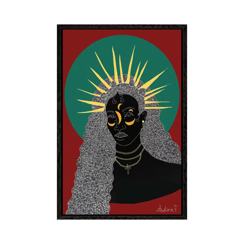 Regality II - Burgundy by Aislinn Finnegan - Print on Canvas, Black Framed, 101.6 cm H x 66.04 cm W