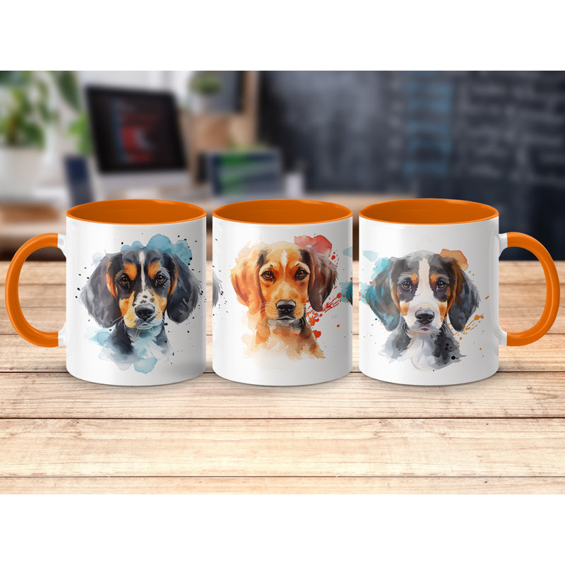 Artistic Watercolor Dog Portrait 11oz Coffee Mug, 3