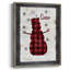 «Chequered Snowman I», reproduction encadrée - bois massif-1000005446