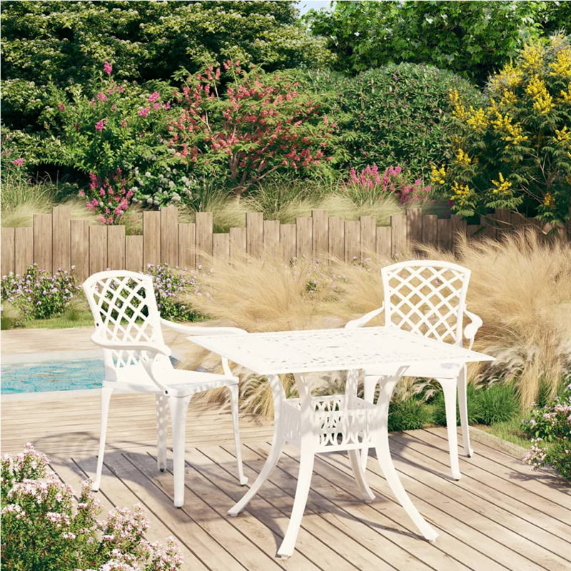 Ensemble bistro Ensemble bistro standard durable en fonte d'aluminium blanc