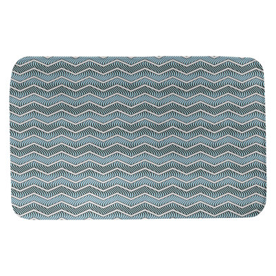 Stephenie Wavy Rectangle Non-Slip Chevron Bath Rug