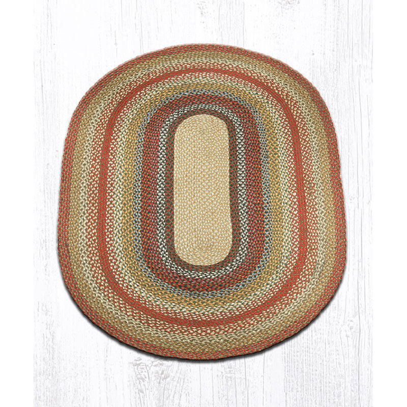  Eco-Conscious Oval Hand-Braided Jute Rugs, Oval 4' x 6'