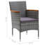 Ensemble repas Vidaxl gris, gris foncé-484694037-484694039