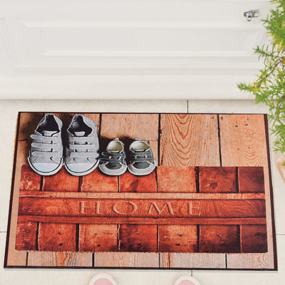 Durable PVC Doormat, Non-Slip Underside, 15.7 x 23.6 inches | 100% PVC Material, Machine Washable at 86°F | Perfect for Indoor & Outdoor Use, Easy to Clean, Stylish & Functional Welcome Mat
