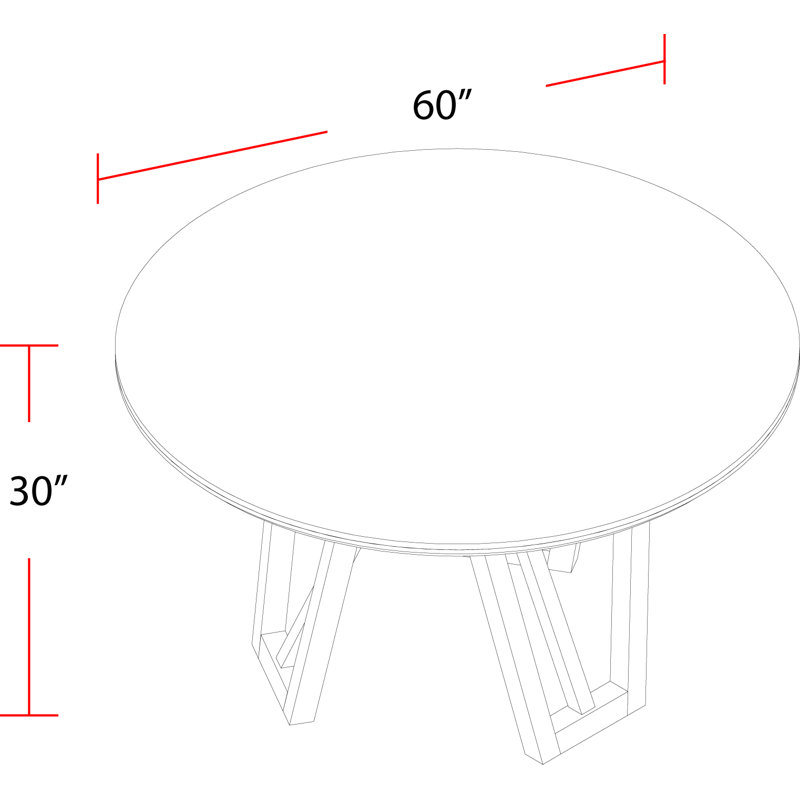 Artresha Oak Round Solid Wood Dining Table