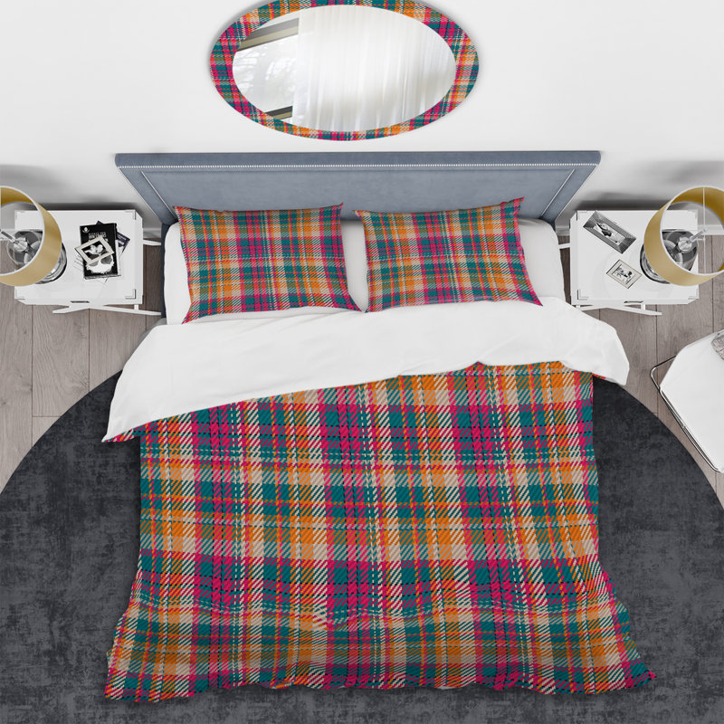 Ensemble de housse de couette en microfibre mauve / jaune 3 pièces, Housse de couette pour très grand lit et 2 très