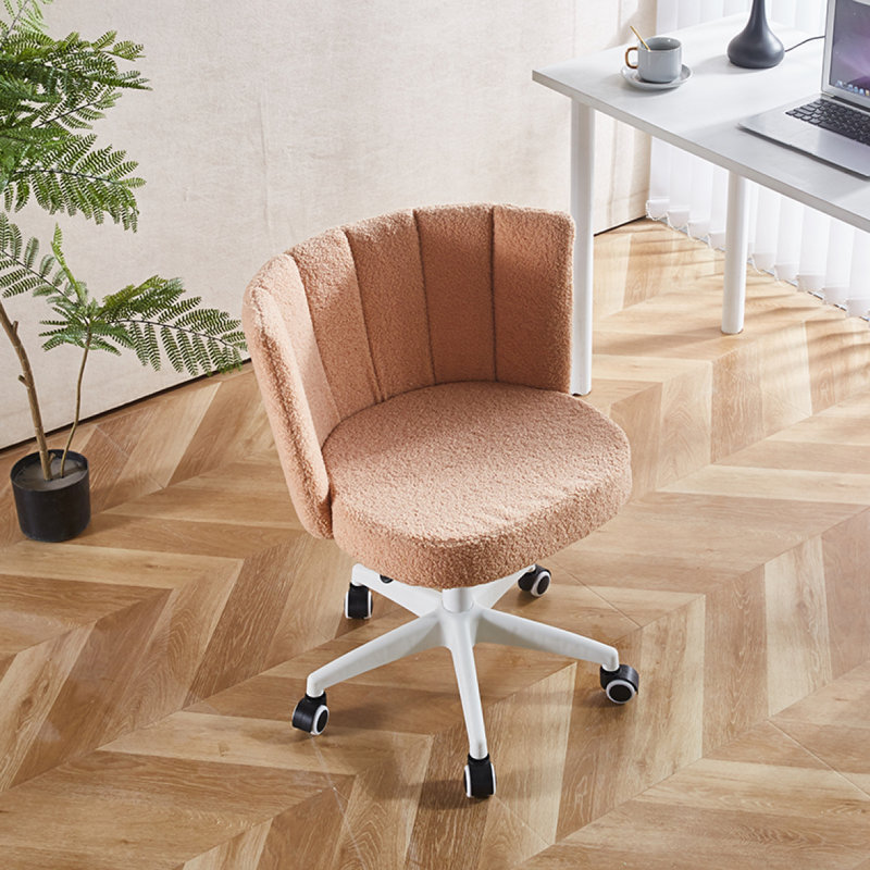 Ensemble de 1, fauteuil de bureau personnel, fauteuil de coiffeuse Fluffy, Beige