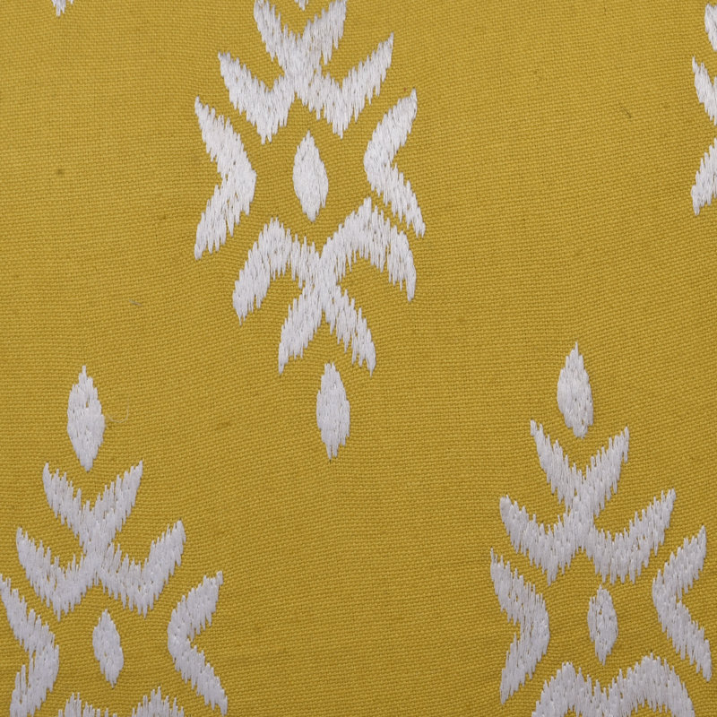 Housse de coussin 100% coton, Jaune/blanc