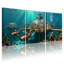 «Fantasy & Sci-Fi Underwater Steampunk City with Submarines And Divers», ensemble de 3 impressions sur toile-1685483234