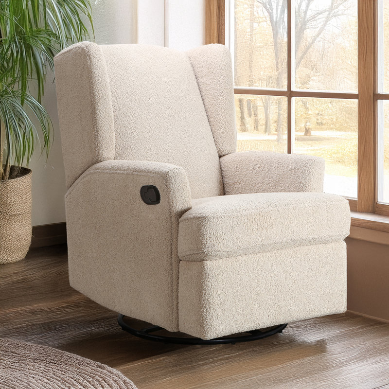 Swivel Reclining Glider, Umber Polyester Blend
