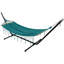 Hammock With Netted Fringe And Wooden Bars - 100" X 41"-1758723871