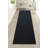 Sariah Custom Size Washable Anti Slip Low Profile Loop Pile Solid Black Design Runner Rug Carpet-492163927