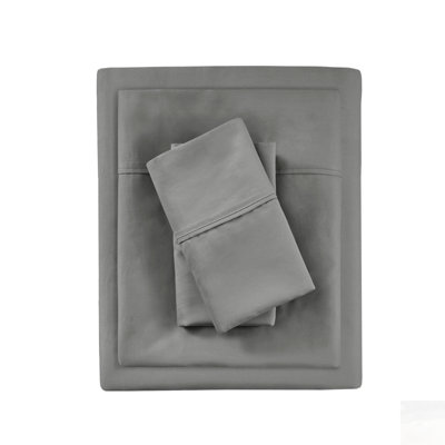 4-Piece HeiQ Smart Temperature Cotton Blend Sheet Set for Comfortable Sleep and Moisture Wicking