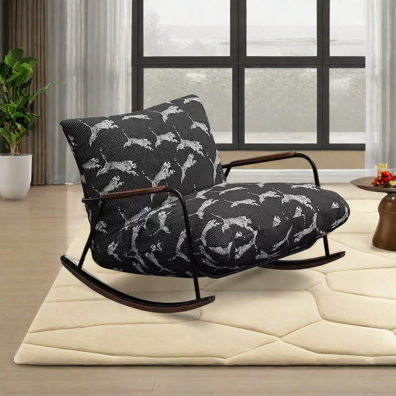 Chaise berçante rétro vintage