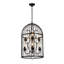 Lustre géométrique 8 lumières avec détails en cristal
