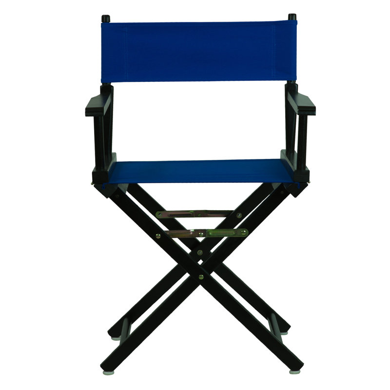 18" Folding Director Chair, Royal Blue, Black