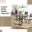 Ensemble de table de salle à manger 6 pièces en bois avec tablette de rangement et pieds courbés, ensemble de table de cuisine avec banc et 4 chaises de salle à manger à coussins amovibles, style moderne-618317485