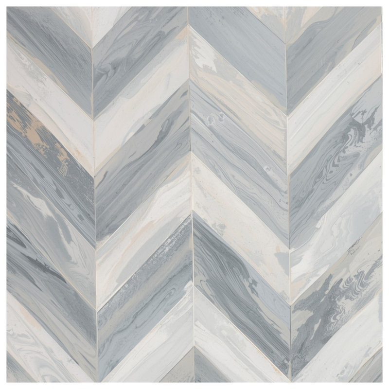 Gray Chevron Marble Texture Blankets, 60in W x 80in H
