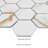 Calacatta Gold Hexagon 11 in. x 13 in. Matte Porcelain Mosaic Floor and Wall Tile