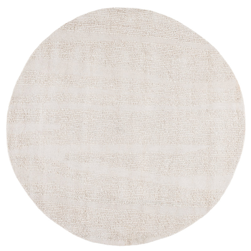 Natura 803 Hand Tufted Wool Pile Abstract Rug, Round 6'