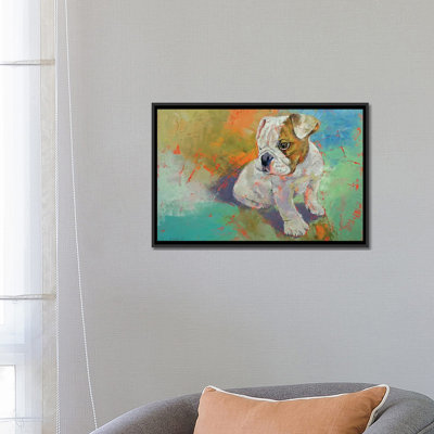 « bouledogue chiot », reproduction sur toile