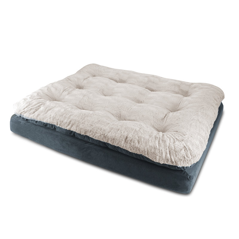 Jaxen Orthopedic Polyester Pet Bed, Medium (26 - 40 lbs), Blue