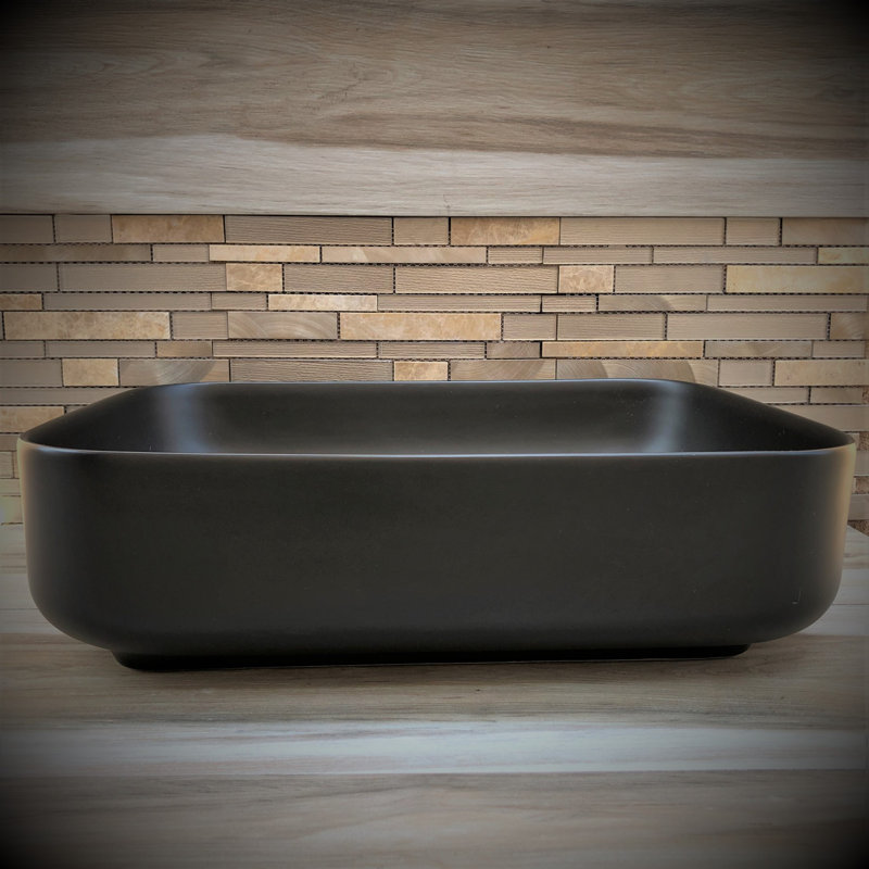 Juvia 15.75'' Matte Ceramic Rectangular Bathroom Sink