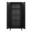 Garde-manger en métal de grande capacité de 64,96 po de hauteur - tablettes réglables et base robuste à quatre pieds (noir)-1119649725