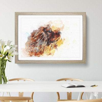King Charles Spaniel in Abstract - Picture Frame Painting Print