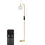 Arched Floor Lamp With Glass Shade, Remote Control And Bulb Included