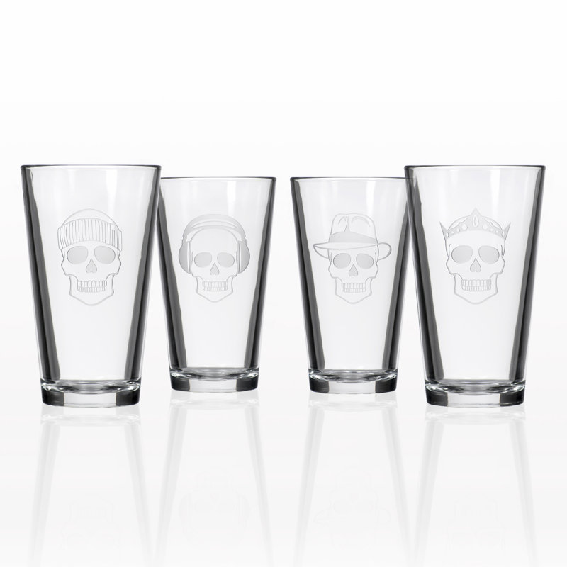 Numbskulls Eclectic Clear Glass Pint Set of 4